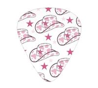 Plettri per chitarra rosa da cowboy western, 12 pezzi, plettri acustici essenziali spessi e sottili per riunioni di famiglia maschili