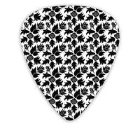 Plettri per chitarra Rose vintage nere 12 pezzi Plettri per ukulele inclusi 0,46 mm 0,71 mm 0,96 mm