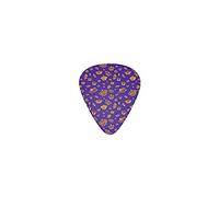 Plettri per chitarra Royal Crowns - Oro su viola Plettri per basso Premium per chitarra elettrica e basso con tre misure (confezione da 12)