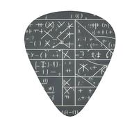 Plettri per chitarra, set da 12 pezzi, comodi da tenere in mano, con bordi lisci, tre spessori da abbinare a matematica, geometria, geek, calcolo