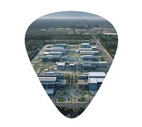 Plettri per chitarra, set da 12 pezzi, comodi da tenere in mano, con bordi lisci, tre spessori da abbinare alla California Silicon Valley, azienda tecnologica Pattern