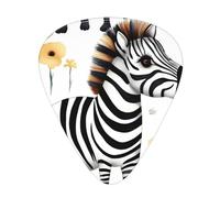Plettri per chitarra, set da 12 pezzi, comodi da tenere in mano, con bordi lisci, tre spessori da abbinare all'acquerello con zebra carino