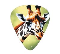 Plettri per chitarra, set da 12 pezzi, comodi da tenere in mano, con bordi lisci, tre spessori da abbinare a simpatiche giraffe divertenti Immagine