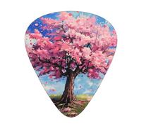 Plettri per chitarra, set da 12 pezzi, comodi da tenere in mano, con bordi lisci, tre spessori da abbinare all'albero dei fiori di ciliegio