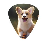 Plettri per chitarra, set da 12 pezzi, comodi da tenere in mano, con bordi lisci, tre spessori da abbinare al modello Corgi Puppy
