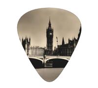 Plettri per chitarra, set da 12 pezzi, comodi da tenere in mano, con bordi lisci, tre spessori da abbinare alla vecchia foto di Londra