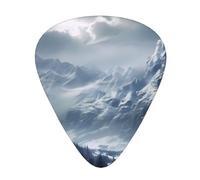 Plettri per chitarra, set da 12 pezzi, comodi da tenere in mano, con bordi lisci, tre spessori da abbinare alle montagne ghiacciate del Montana