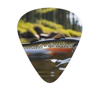 Plettri per chitarra, set da 12 pezzi, comodi da tenere in mano, con bordi lisci, tre spessori da abbinare a Brook, trota, pesca a mosca