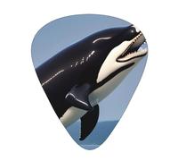 Plettri per chitarra, set da 12 pezzi, comodi da tenere in mano, con bordi lisci, tre spessori da abbinare all'orca assassina Immagine