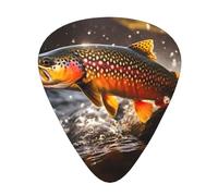 Plettri per chitarra, set da 12 pezzi, comodi da tenere in mano, con bordi lisci, tre spessori da abbinare a Brook, trota, pesca a mosca