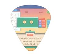 Plettri per chitarra, set da 12 pezzi, comodi da tenere in mano, con bordi lisci, tre spessori per abbinare il modello del quiz di matematica