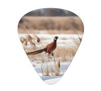 Plettri per chitarra, set da 12 pezzi, comodi da tenere in mano, con bordi lisci, tre spessori per abbinare il modello di caccia al fagiano