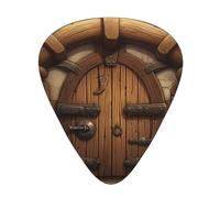 Plettri per chitarra, set da 12 pezzi, comodi in mano, con bordi lisci, tre spessori da abbinare alla cornice rustica della porta in legno