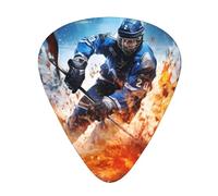 Plettri per chitarra Set da 12 pezzi Comodo in mano con bordi lisci Tre spessori da abbinare Il gioco di hockey su ghiaccio era intenso Pattern