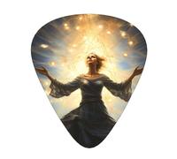 Plettri per chitarra Set da 12 pezzi Comodo in mano con bordi lisci Tre spessori da abbinare La luce della libertà illumina il mondo Modello