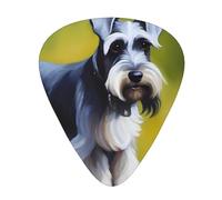 Plettri per chitarra Set da 12 pezzi Comodo in mano con bordi lisci Tre spessori da abbinare Schnauzer ben educato Stampe