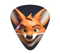 Plettri per chitarra Set da 12 pezzi Comodo in mano con bordi lisci Tre spessori da abbinare Testa di volpe Cartoon Immagine