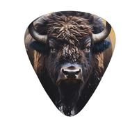Plettri per chitarra Set da 12 pezzi Comodo in mano con bordi lisci Tre spessori per abbinare il bisonte nordamericano Stampe
