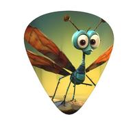 Plettri per chitarra set da 12 pezzi Comodo in mano con bordi lisci Tre spessori per abbinare le libellule dei cartoni animati Stampe
