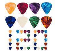 Plettri Per Chitarra | Set Di 120 Pezzi Per Principianti Assortiti,Spessore 0.46/0.71/0.96 mm Con Impugnatura Antiscivolo per Chitarra Ukulele Basso Strumenti a Corda