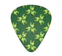 Plettri per chitarra Shamrock Three Leaf Clover Include regalo per chitarra sottile medio e pesante Calibro unico per basso elettrico Chitarre acustiche Ukulele (12 pezzi)