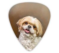 Plettri per chitarra Simpatici plettri per ukulele per cani Shih tzu 12 pezzi inclusi 0,46 mm 0,71 mm 0,96 mm