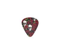 Plettri per chitarra Skulls and Roses Plettri per basso premium neri per chitarra elettrica e basso con tre misure (confezione da 12)