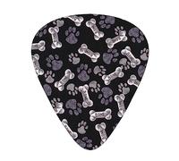 Plettri per chitarra Stampa della zampa del cucciolo di cane Confezione da 12 Plettri per chitarra sottili medi pesanti Accessori per chitarra per basso, chitarre con scatola portaoggetti