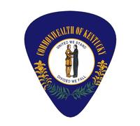 Plettri per chitarra stampata con bandiera del Kentucky, 12 pezzi in 3 diversi spessori, adatti per chitarra acustica, chitarra elettrica e musicisti di band