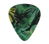 Plettri per chitarra stampati a foglia di banana, 12 pezzi, in una scatola, per un suono limpido, per ukulele, chitarra acustica, basso (0,46 0,71 0,96 mm)