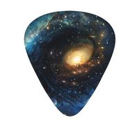 Plettri per chitarra stampati a forma di galassia, 12 pezzi, in una scatola, per un suono limpido, per ukulele, chitarra acustica, basso (0,46 0,71 0,96 mm)