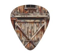 Plettri per chitarra stampati Barn Door, 12 pezzi, in una scatola, per un suono limpido, per ukulele, chitarra acustica, basso (0,46 0,71 0,96 mm)