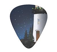 Plettri per chitarra stampati con Faro di Babbo Natale, confezione da 12 plettri personalizzati per chitarra acustica e chitarra elettrica inclusi 0,46 mm/0,71 mm/0,96 mm