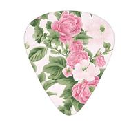 Plettri per chitarra stampati con fiori e piante, 12 pezzi, in una scatola, per un suono chiaro, per ukulele, chitarra acustica, basso (0,46 0,71 0,96 mm)