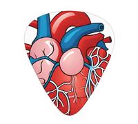 Plettri per chitarra stampati con grafico dell'anatomia umana, 12 pezzi, in una scatola, per rendere il suono chiaro, ukulele, chitarra acustica, basso (0,46 0,71 0,96 mm)