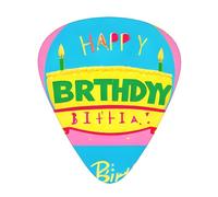 Plettri per chitarra stampati con palloncino Happy Birthday, 12 pezzi in 3 diversi spessori, adatti per chitarra acustica, chitarra elettrica e musicisti di band