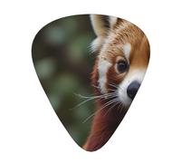 Plettri per chitarra stampati con panda rosso, set da 12 pezzi con stili sottili, medi e spessi, viene fornito con una custodia