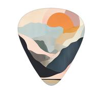 Plettri per chitarra stampati Simple Valley, set da 12 pezzi con stili sottili, medi e spessi, viene fornito con una custodia