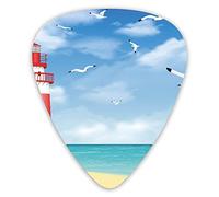 Plettri per chitarra Strand Ozeanlandschaft Mit M & # x679A; wen Die Auf Der Premium Picks Sampler 12 Packs - Variety Guitar Picks Plettri