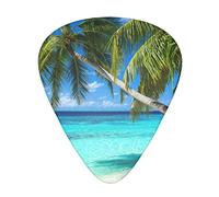 Plettri per chitarra Summer Beach Holiday Stampato Ukulele Basso Elettrico Chitarre acustiche Sottile Medio Pesante Confezione da 12 (0,46/0,71/0,96 mm)