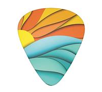Plettri per chitarra Sunset And Sunrise With Ocean Sea - Accessori per chitarra - Plettri per chitarra acustica, chitarra elettrica, basso per uomo donna Chitarrista professionista, musicisti e princ
