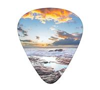 Plettri per chitarra Sunset Clouds Coast Hawaii Stampato Ukulele Basso Chitarre acustiche elettriche Sottile Medio Pesante Confezione da 12 (0,46/0,71/0,96 mm)