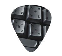 Plettri per chitarra tecnologica stampati, set da 12 pezzi con 3 diversi spessori, adatti per chitarre elettriche e acustiche