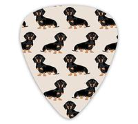 Plettri per chitarra Tessuto per cani Doxie Bassotto Weiner Dog Pet Dogs Plettri per chitarra premium 12 pezzi Plettri per ukulele inclusi 0,46 mm 0,71 mm 0,96 mm