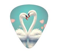 Plettri per chitarra The Swan in Love, realizzati in materiale ABS, adatti per chitarre acustiche, chitarre elettriche, ecc.