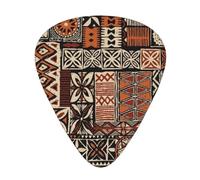 Plettri per chitarra tribali in stile hawaiano astratto, confezione da 12, il miglior regalo musicale, inclusi 0,46 mm/0,71 mm/0,96 mm