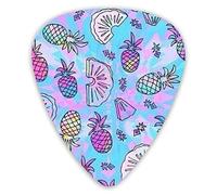 Plettri per chitarra Trippy Pineapple Pattern Plettri per chitarra premium 12 pezzi Plettri per ukulele inclusi 0,46 mm 0,71 mm 0,96 mm