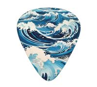 Plettri per chitarra Ukiyo-E Style Waves, plettri in celluloide di alta qualità per una migliore suonabilità e tono.