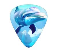Plettri per chitarra Underwater World Dolphin Fish Ukulele Basso Chitarre acustiche elettriche Sottile Medio Pesante Confezione da 12 (0,46/0,71/0,96 mm)