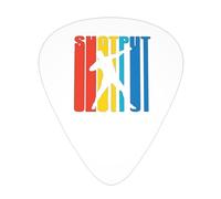 Plettri per chitarra vintage anni '70, colonna sonora del lancio del peso, plettri per bassista, palette per suonare la chitarra, 12 pezzi